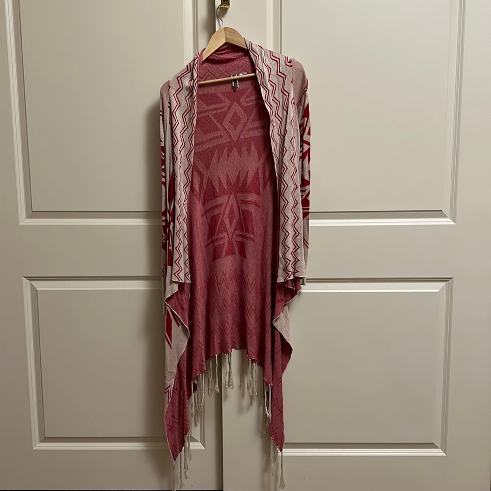 BKE Sweater Red and White Size L